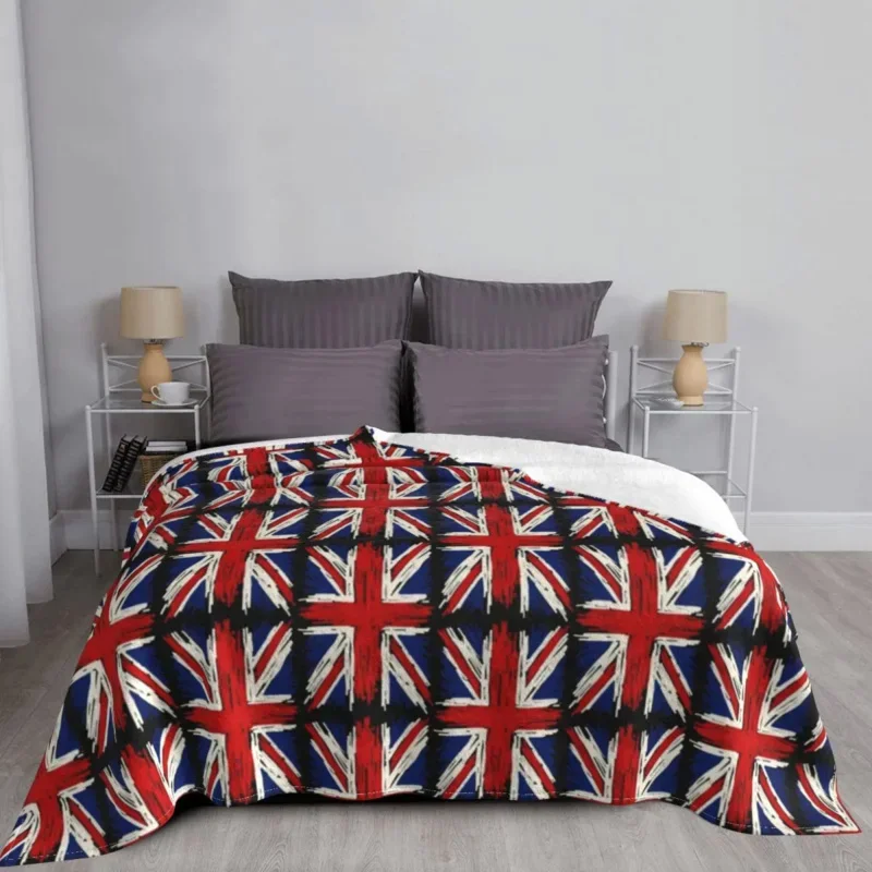 

British Uk Flag Union Jack Blanket Flannel Autumn/Winter United Kingdom Soft Throw Blankets For Sofa Outdoor Plush Thin Quilt