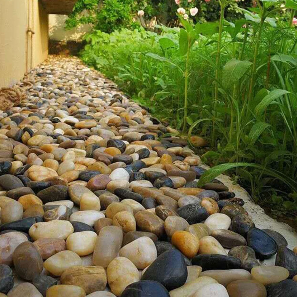 

2 Bags Delicate Aquarium Pebbles Glass Planter Natural Pebbles Aquarium Gravels Flowerpot Pebbles