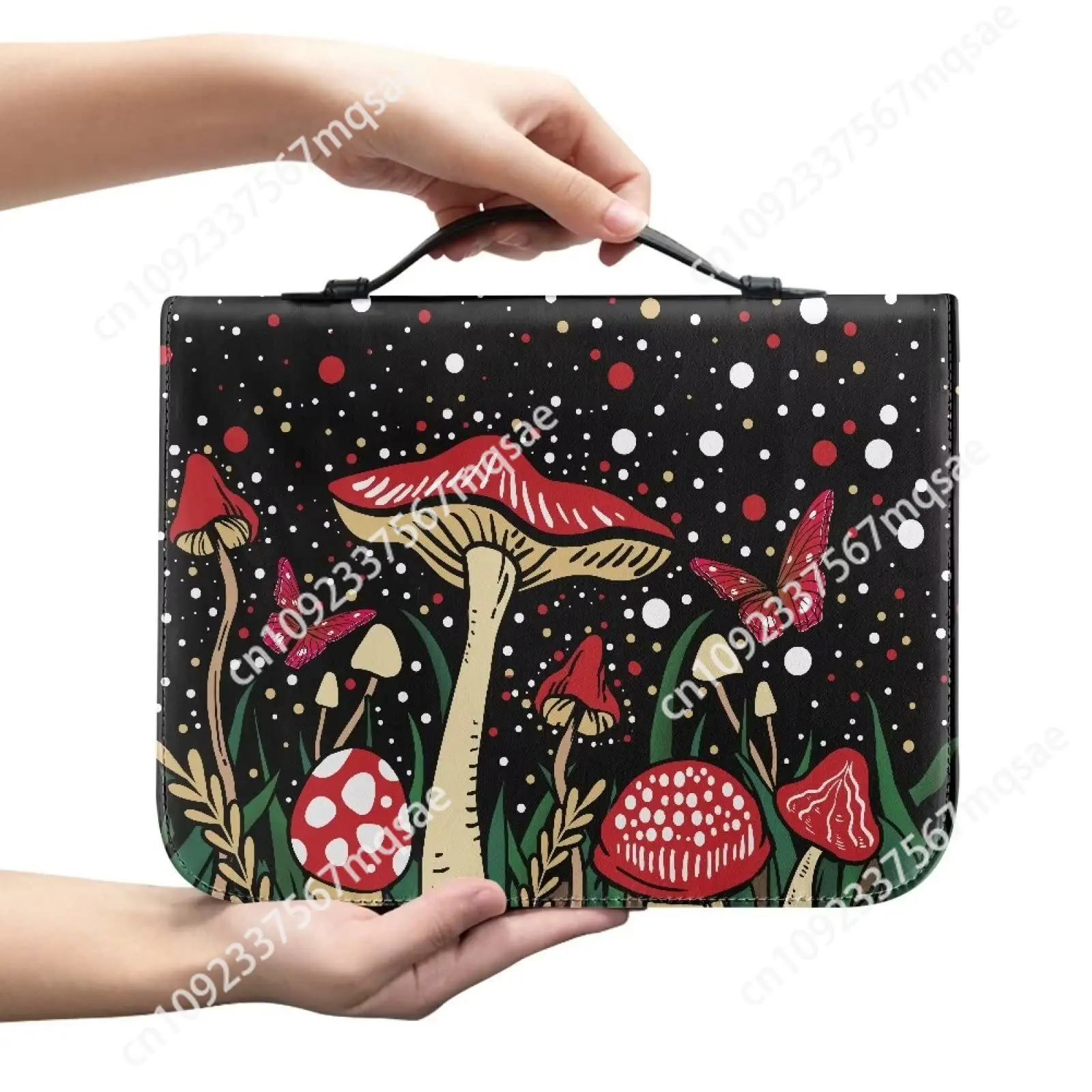 Модная ночная грибная печать библейский стих чехол для Библии сумка переноски