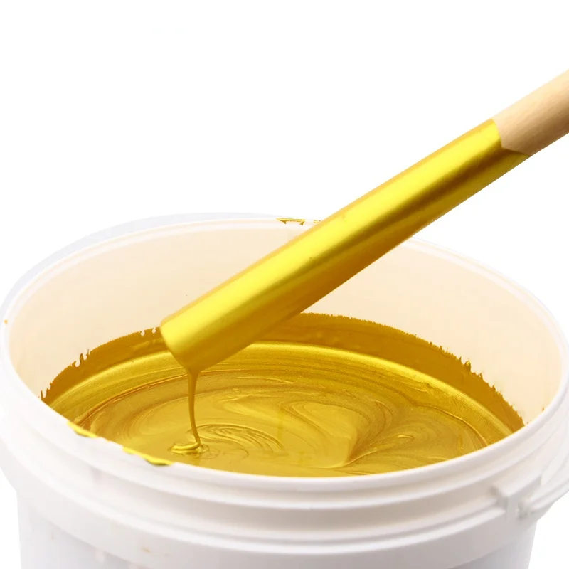 Яркая Золотая краска 100 г деревянная металлический лак безвкусная на водной