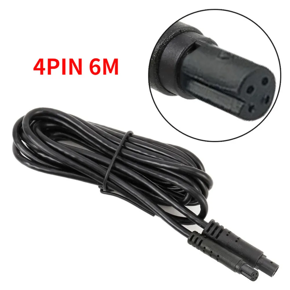 Cable Mini Parking 4pin 6m Black Extension Cable Pvc Coating Wear-resistant