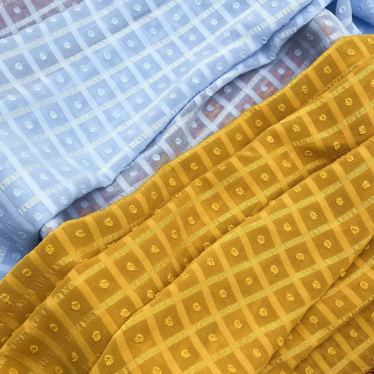 

New Fashion Fabric for Dress Check Jacquard Sewing Cosplay Shirt Blouse Scarf Material