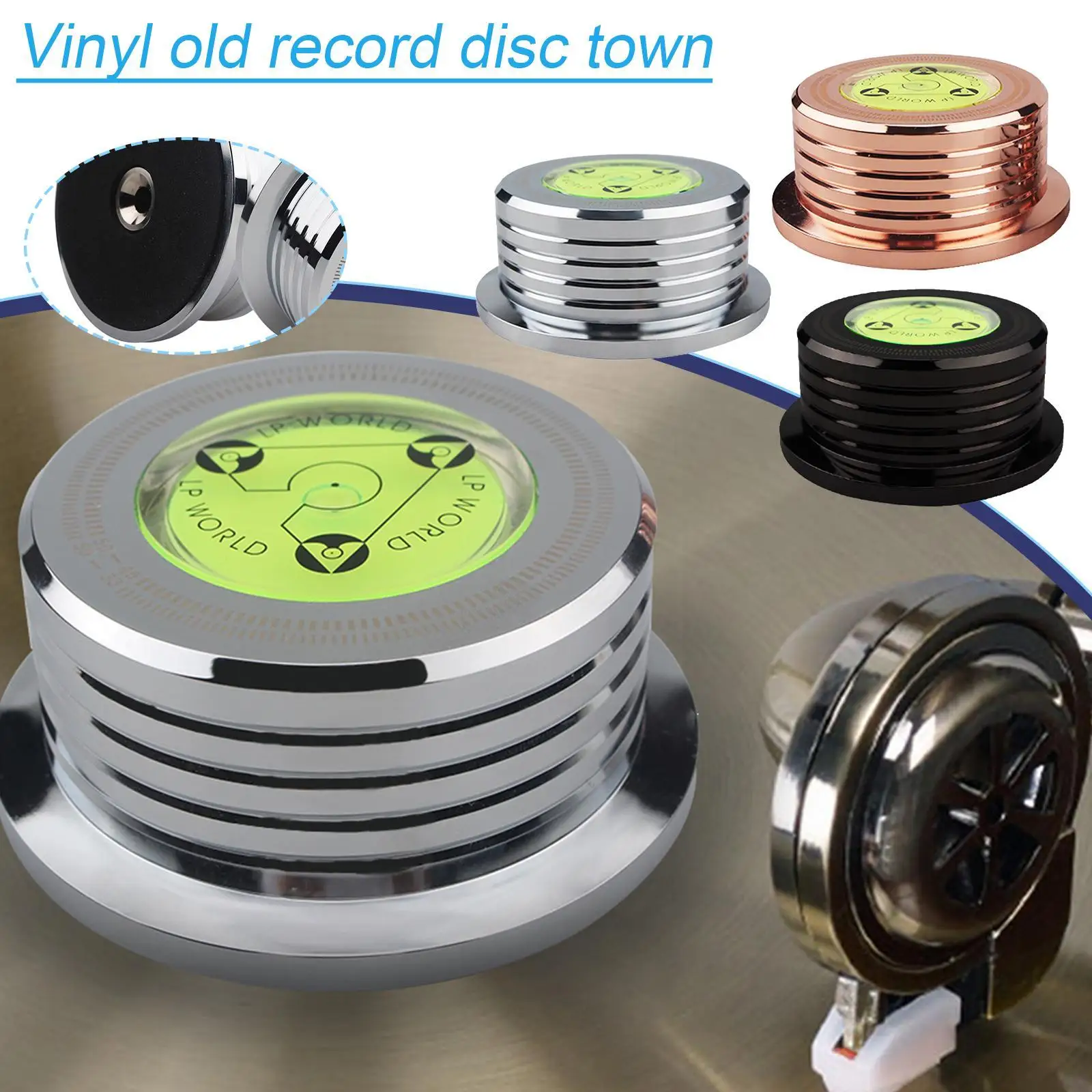 For Turntable Vinyl LP Disc Stabilizer 50 Hz LP Vinyl Recorder Weight Clip Disc Alloy Recording Aluminum Elimination Vibrat I6P6 images - 6