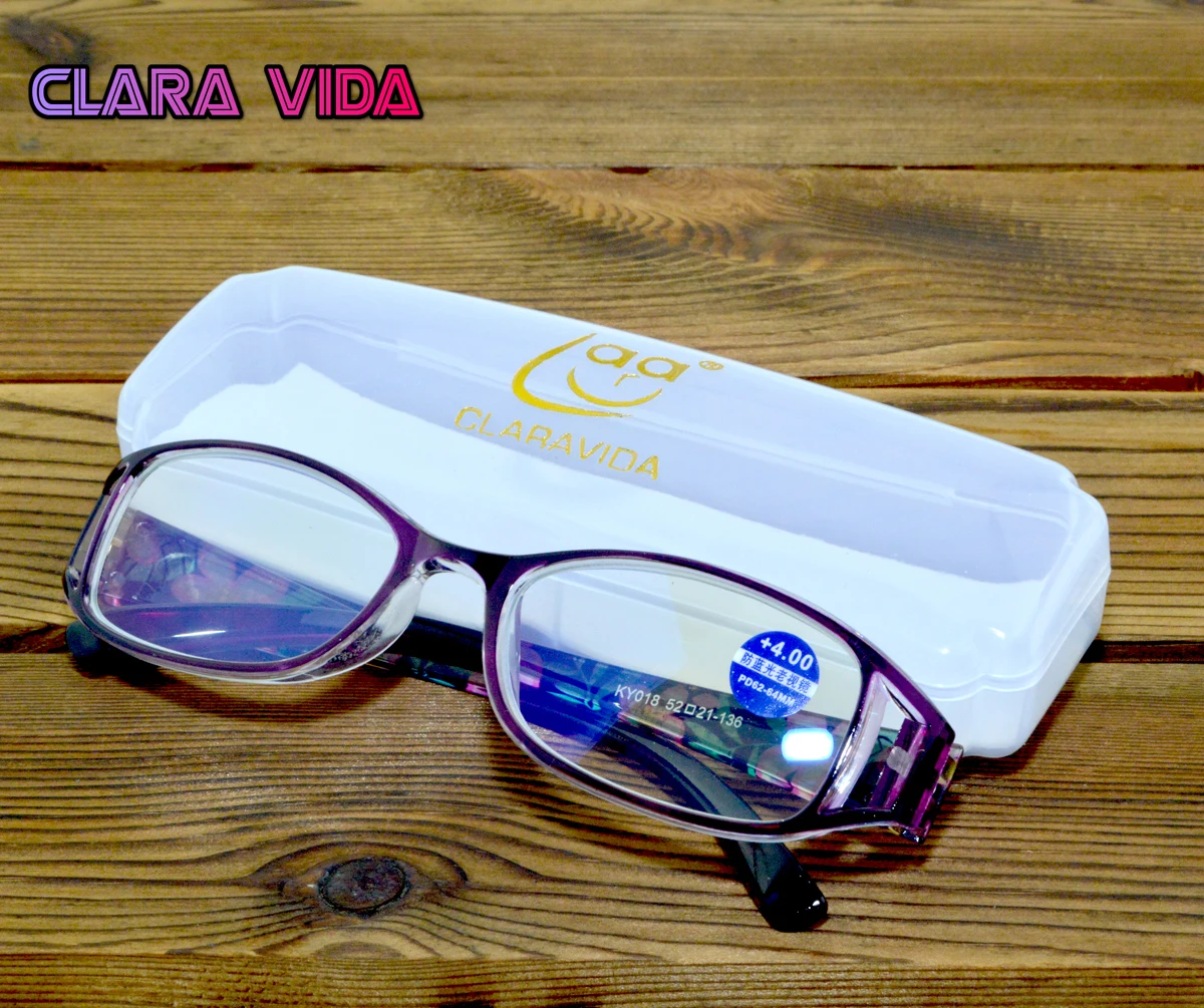 

Clara Vida Women Pattern Purple Reading Glasses +1 +1.5 +2 +2.5 +3 +3.5 +4
