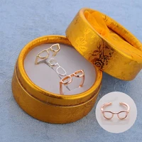 2022 new trendy cute glasses ring bohemian finger ring jewelry accessories for woman girls bohemian finger ring