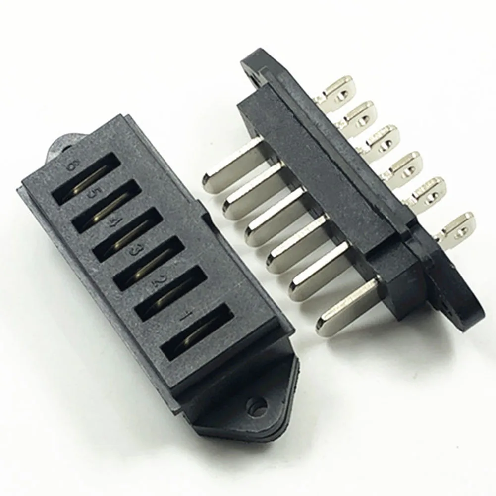 Electric Bike Battery Box Discharge Connector Plug 6 Pin Battery Power Plug 15A High Current Battery Connector Cycling Parts