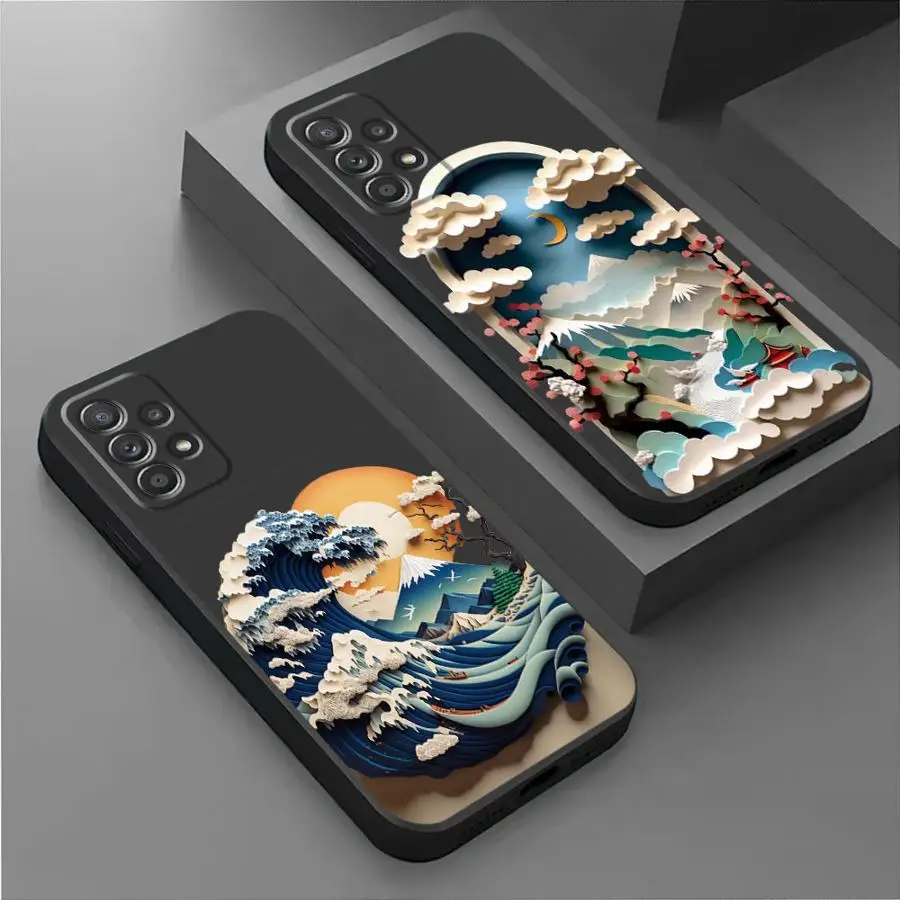 Summer Sky Suspension phone Case for Samsung A51 A52 A71 A72 4G 5G A52s A53 A54 A55 A73 A21s A31 A41 A16 A50 A50s A70 A70s