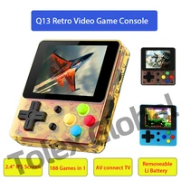 tolex q13 2 4inch ips scree retro video game console 188fc games in one av connect tv handheld video game console abs libattery