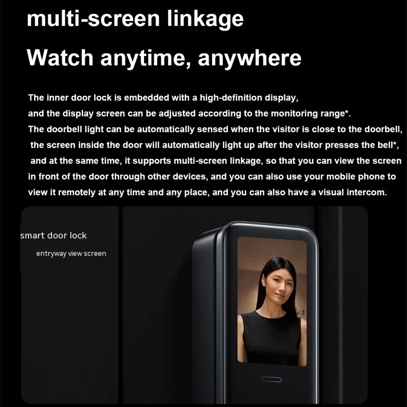 007 умный дверной замок M20 Pro 3D с распознаванием лиц визуальный большой экран