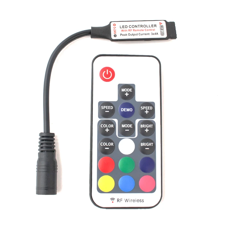 5050 USB/DC RGB LED RF пульт дистанционного управления ler 17key 5V 24V светодиодная полоса