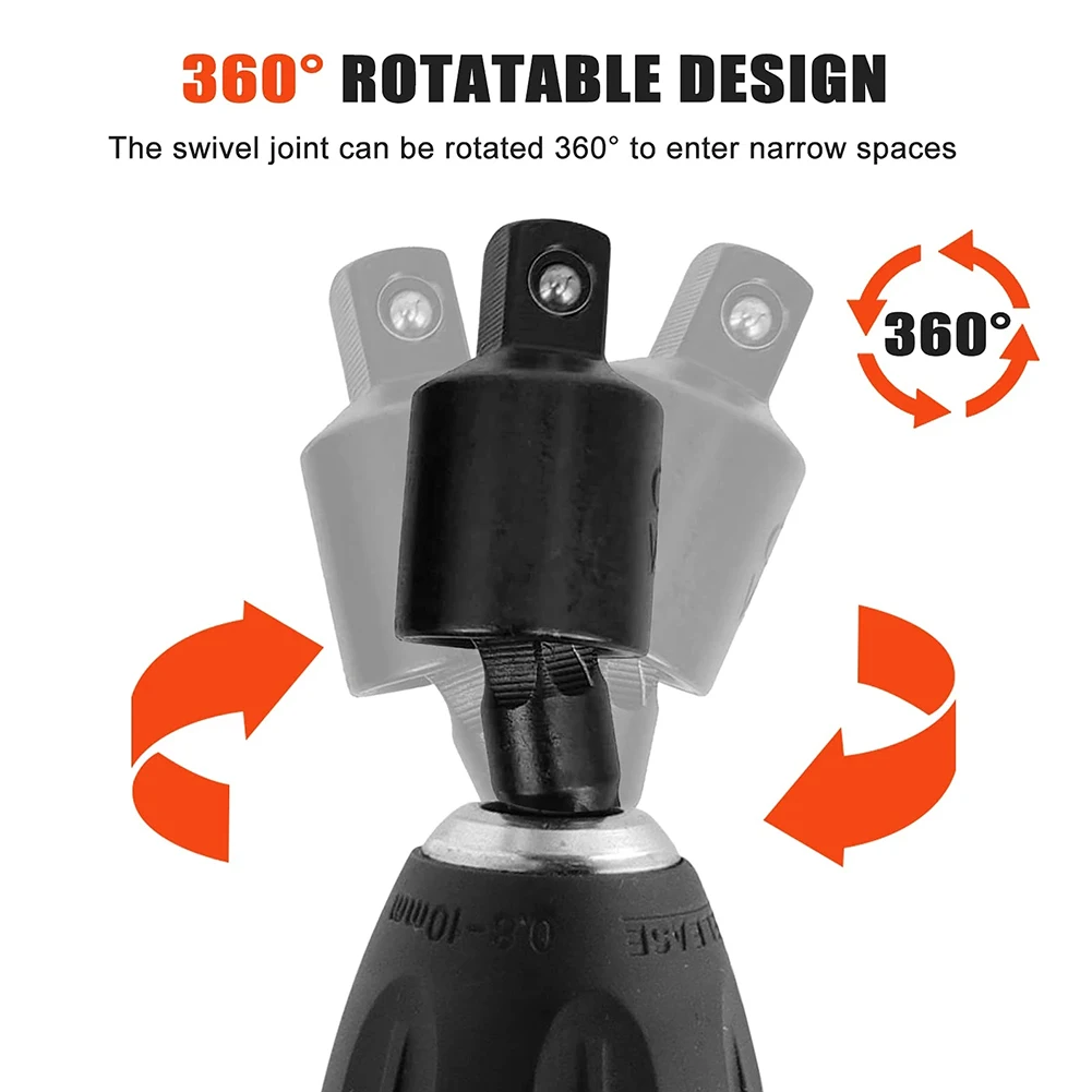 

Drill Extension 105° Right Angle Impact Socket Adapter Light Weight W/ 105 Degree 4 In1 360° Rotatable Alloy Steel