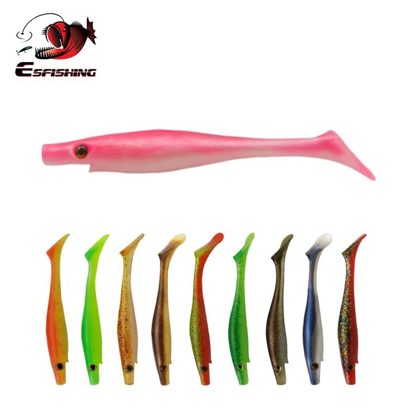 

ESFISHING Hot Lures 100mm 6g 6pcs Hog shad Fishing Lure Sea Big Bait Soft Lures Pesca Trout Pike Perch Bass