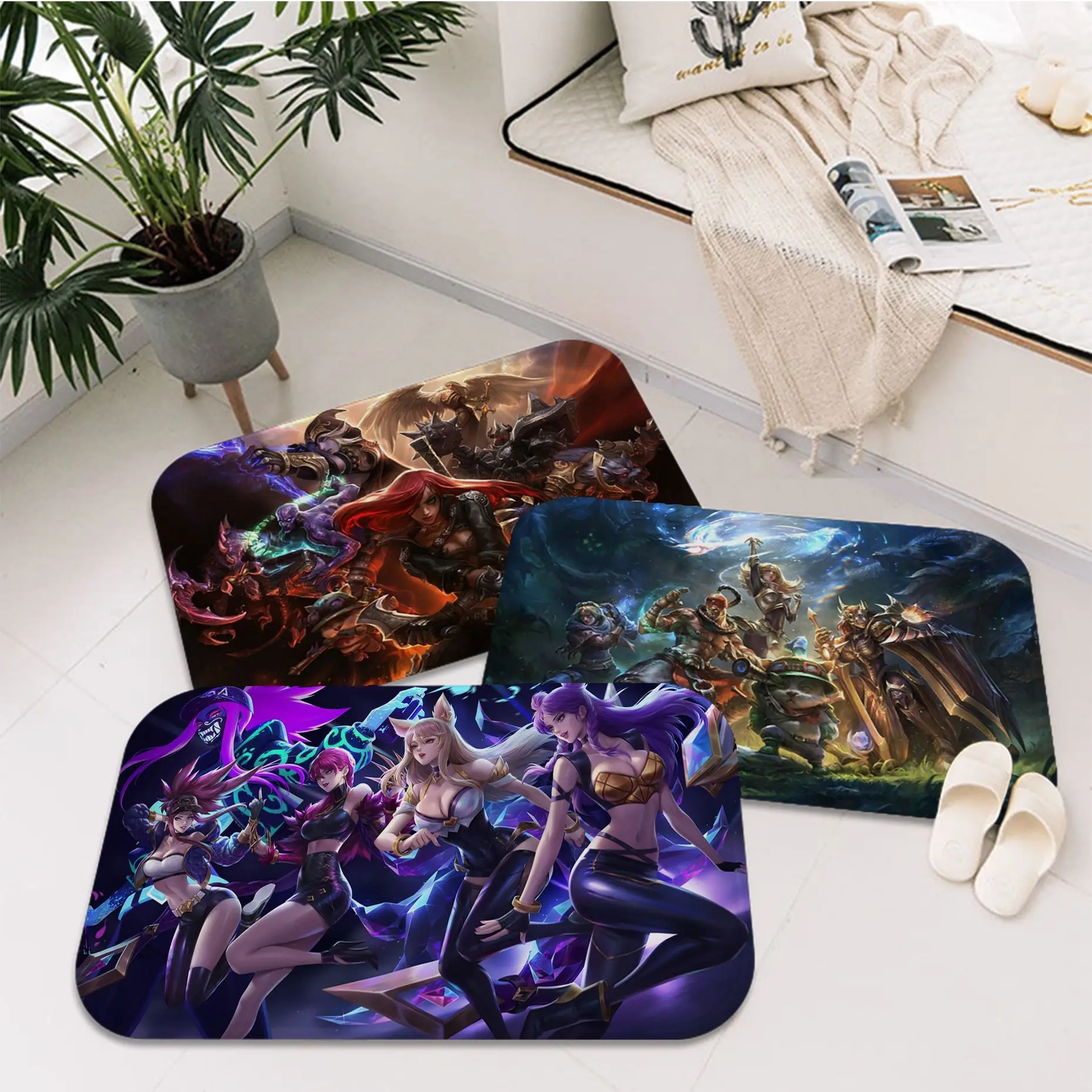 

League of Legends Floor Carpet Rectangle Anti-slip Home Soft Badmat Front Door Indoor Outdoor Mat Welcome Doormat
