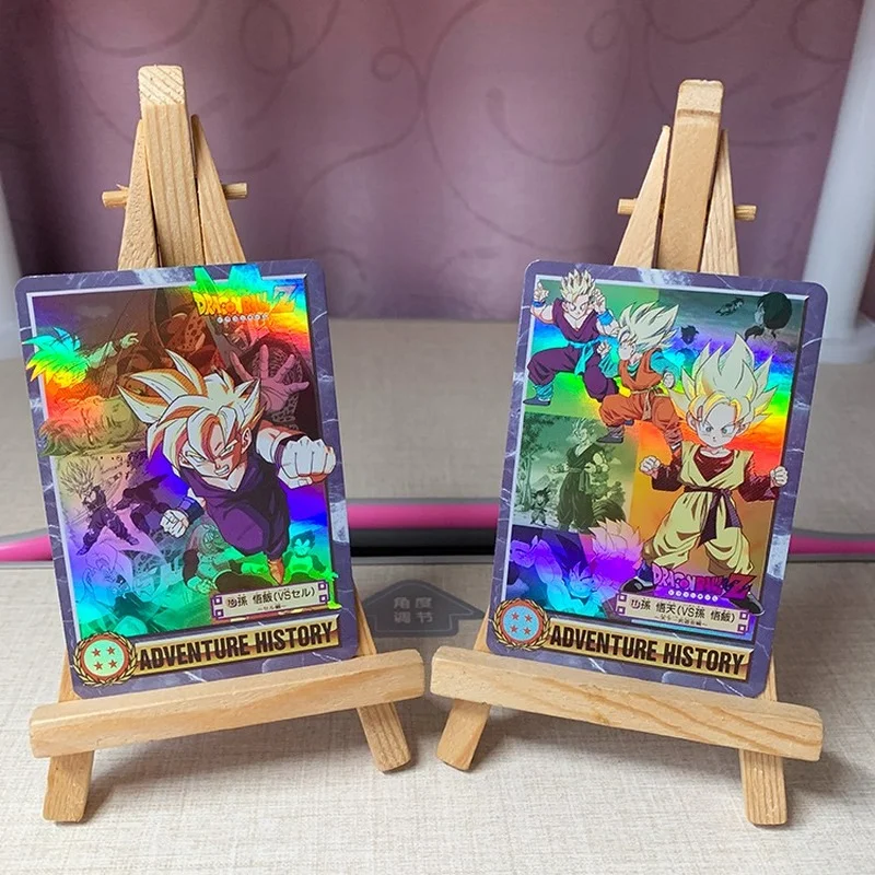 9PCS Dragon Ball Advance Adventure Flash Card Super Saiyan One Goku Gohan Toy Game Collection Cards |
