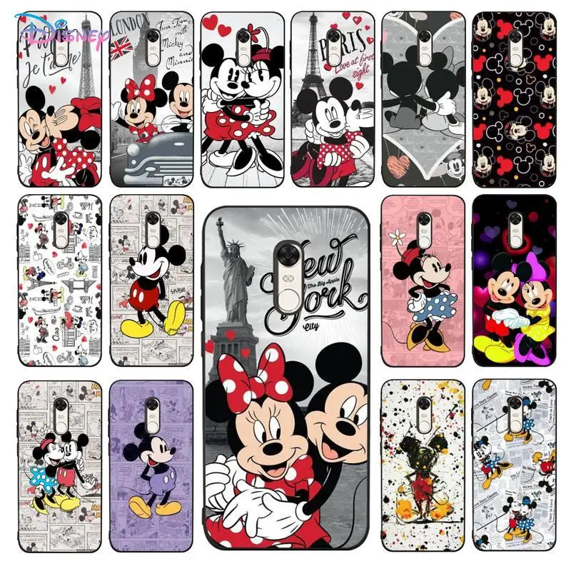 

Disney Mickey Minnie Phone Case for Redmi 5 6 7 8 9 A 5plus K20 4X S2 GO 6 K30 pro