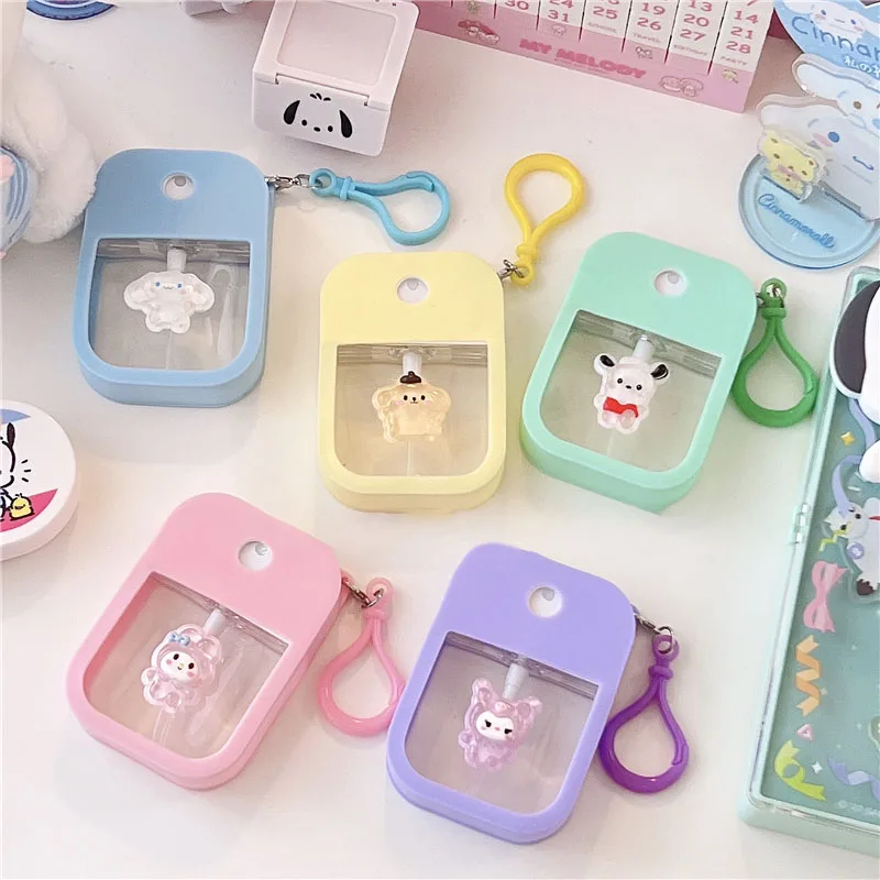 

Kawaii Kuromi Cinnamoroll My Melody силиконовый флакон с распылителем аниме Sanrioed девичье сердце флакон для духов алкогольный флакон портативный кулон