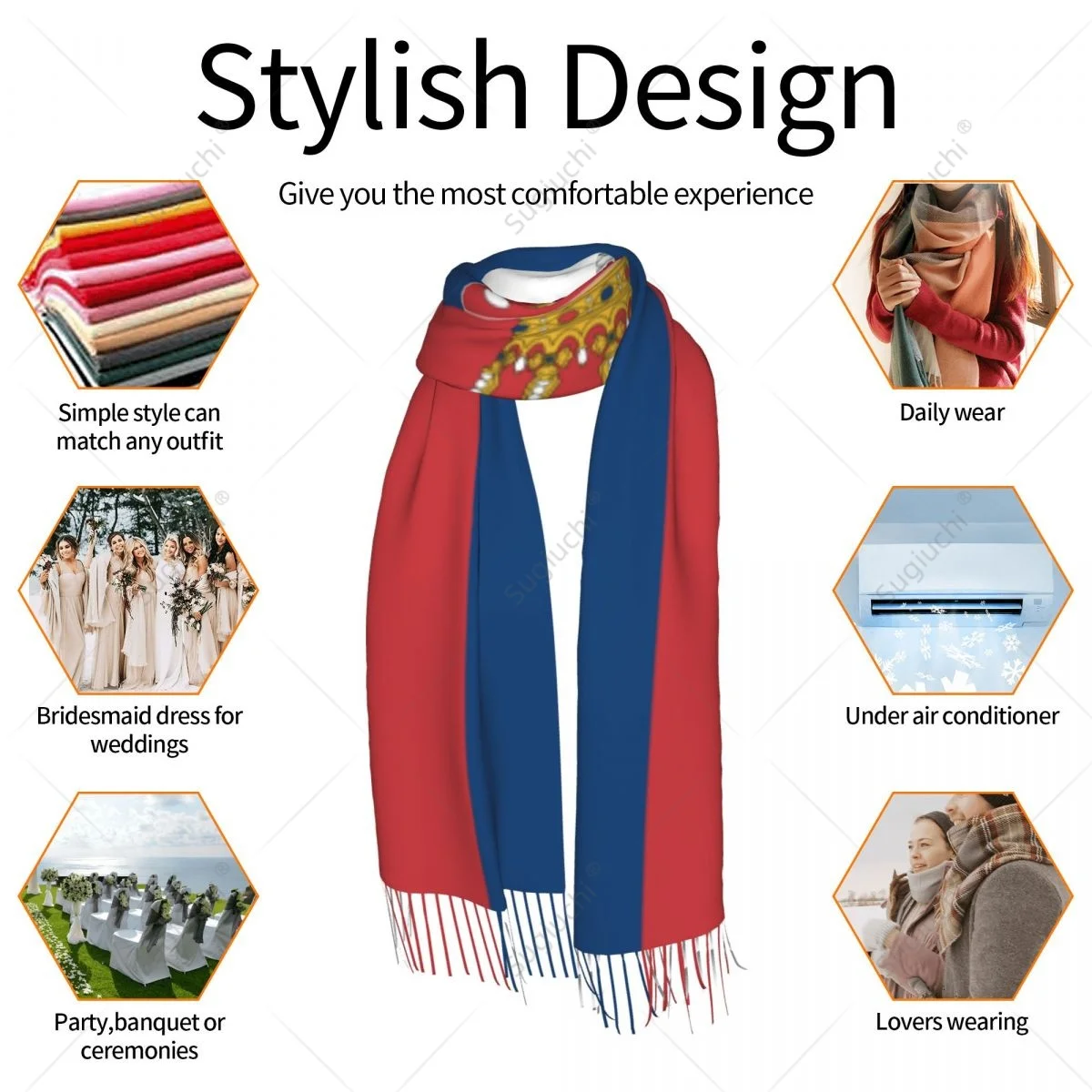 Женский шарф из пашмины теплый женский зимний многофункциональный унисекс