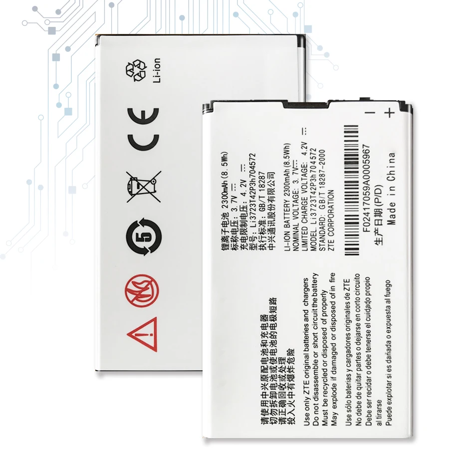 

Сменный аккумулятор Li3723T42P3h704572 2300 мАч для маршрутизатора Wi-Fi ZTE MF91 MF90 4G