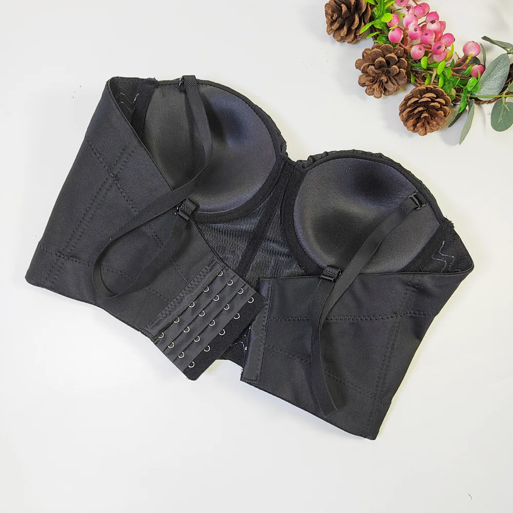 Cupnaya мерцающие звездочки милое женское сексуальное бюстье черный бюстгальтер с