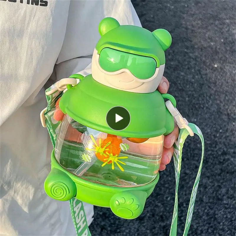 

Sport School Office Big Belly Cup For Kids Big Belly Water Cup Leak-proof With Straw Drinking Straw Bottle Drinkware Kawaii