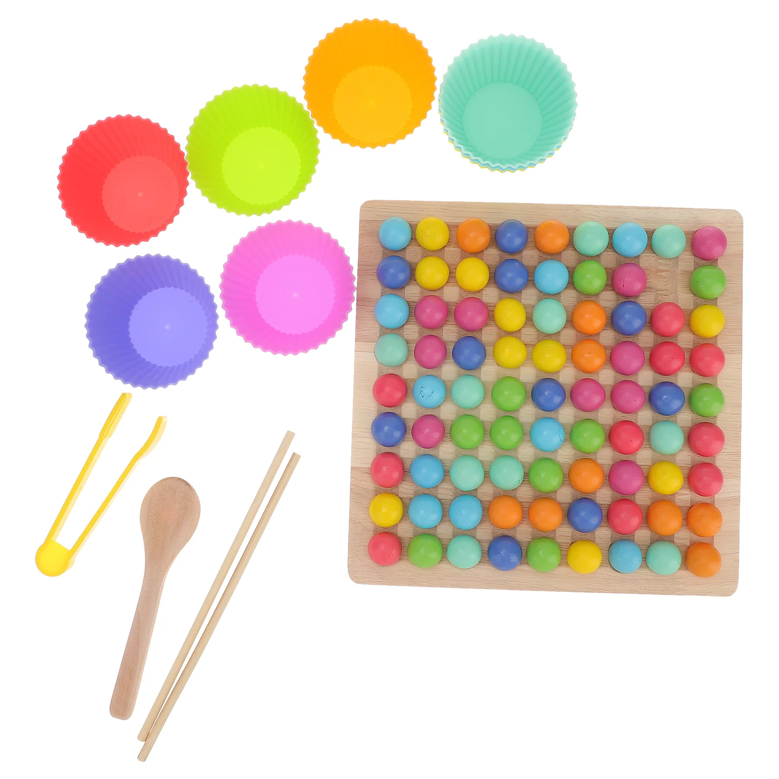 

Цветные шарики, подходящие к деревянной настольной игре, детская игрушка для раннего обучения, товары для образования, шахматы, забавные мультяшные шахматы для детей