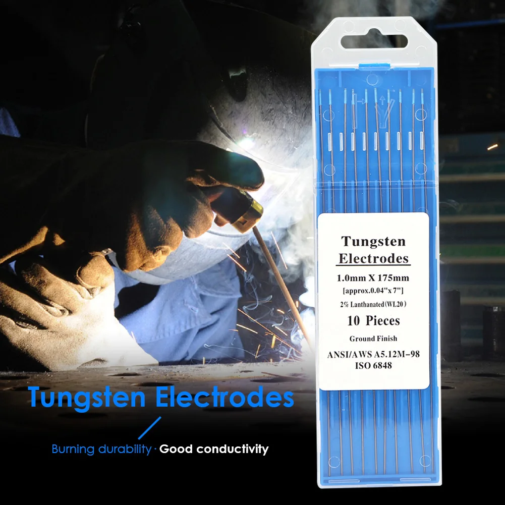

10pcs/set WL20 Lanthanum Tungsten Electrode Weld Rods for Welding Machine 1.0/1.6/2.0/2.4/3.0mm Diameter Tig Rods