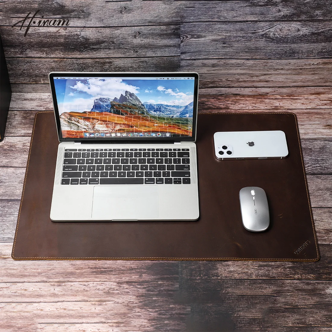 

Crazy Retro Horse Leather Mouse Pad Gramer Laptop Computer Large Desk Mat for Office Home Game Player Mousepad