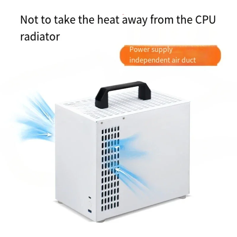 U35 шасси ITX портативный боковой прозрачный настольный компьютер SFX источник