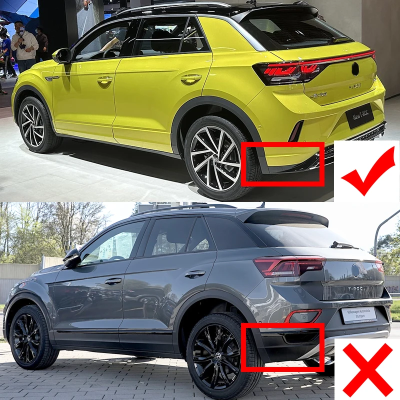 

4 шт. передние и задние брызговики для Volkswagen VW T-Roc R 2023 2024 2025 грязевое колесо защитное крыло новое обновление брызговик автоаксессуары