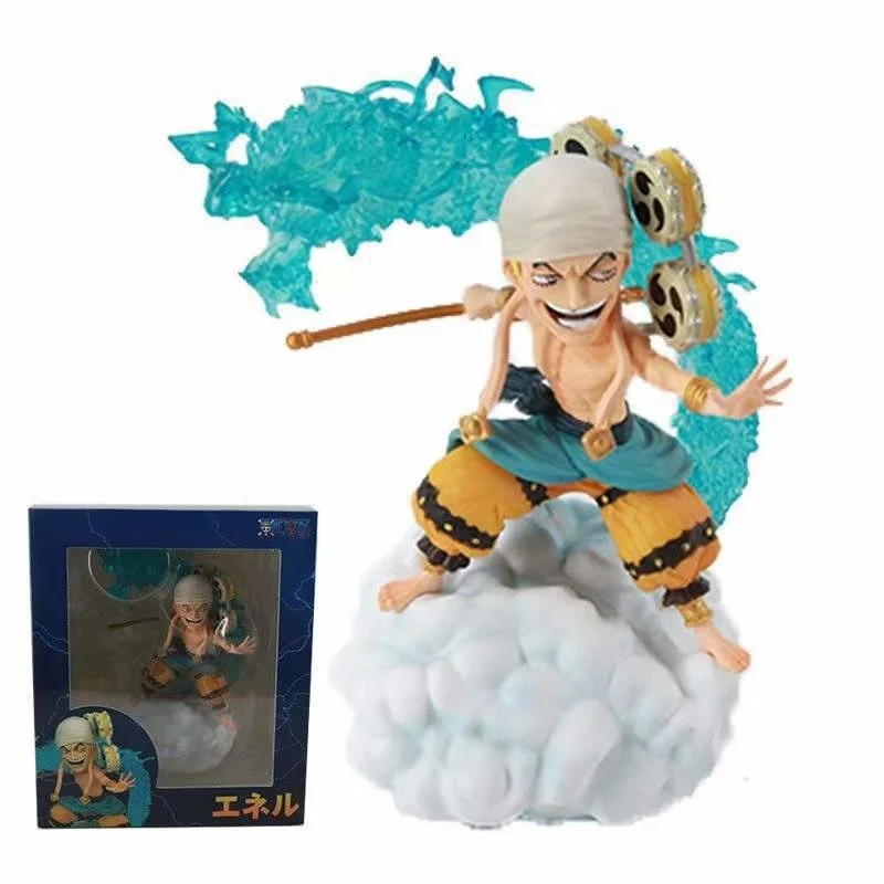 One Piece Kawaii GK Eneru Ener Figurine Anime Model Action Figure Enel Duel Memories 11cm PVC Statue Collection Toy Figma