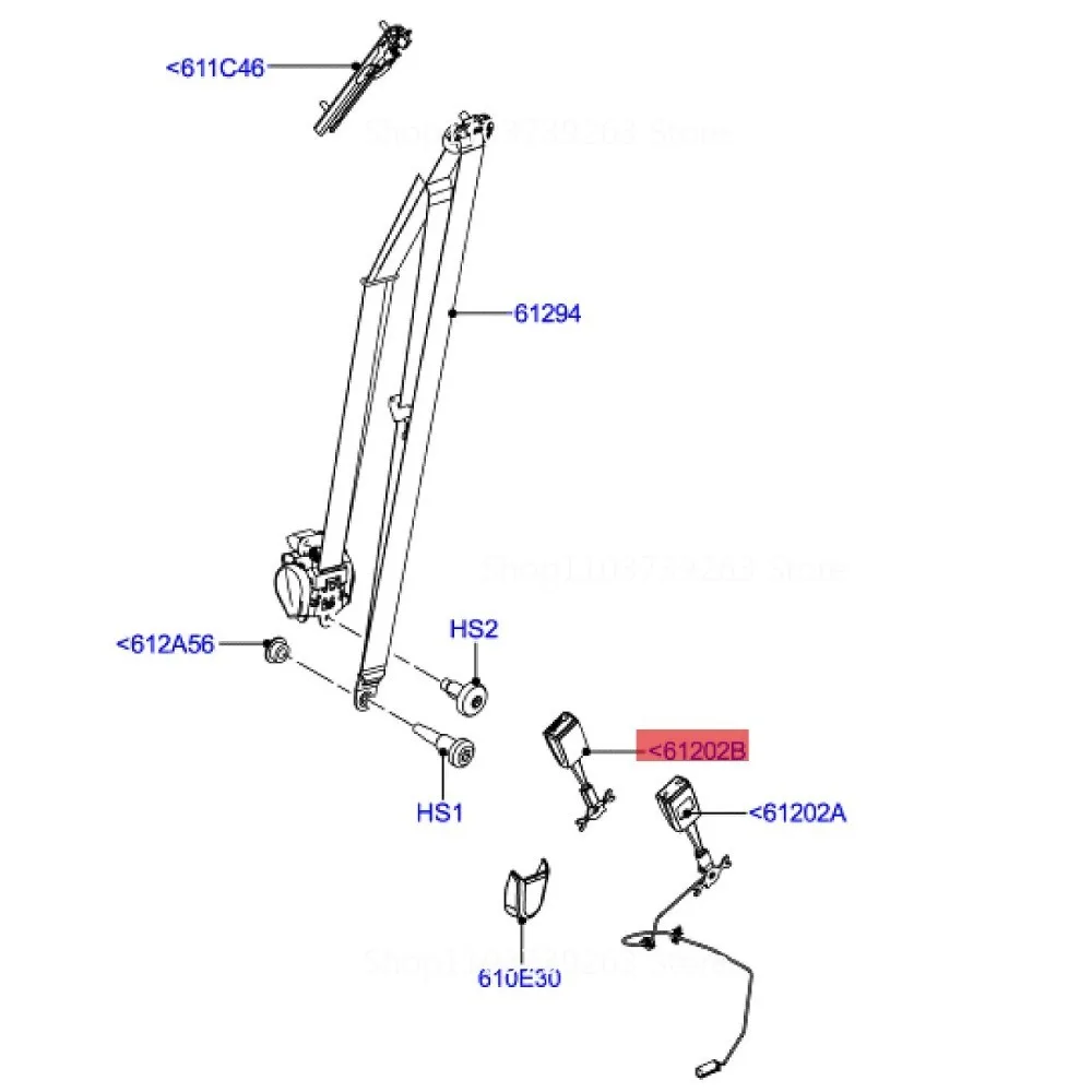 Подходит для пряжки ремня безопасности Zhisheng, черная 8G9161208CB3YYW 8G91613K21AC37-TC (art.: 3920d0b8d02be) - 3920d0b8d02be