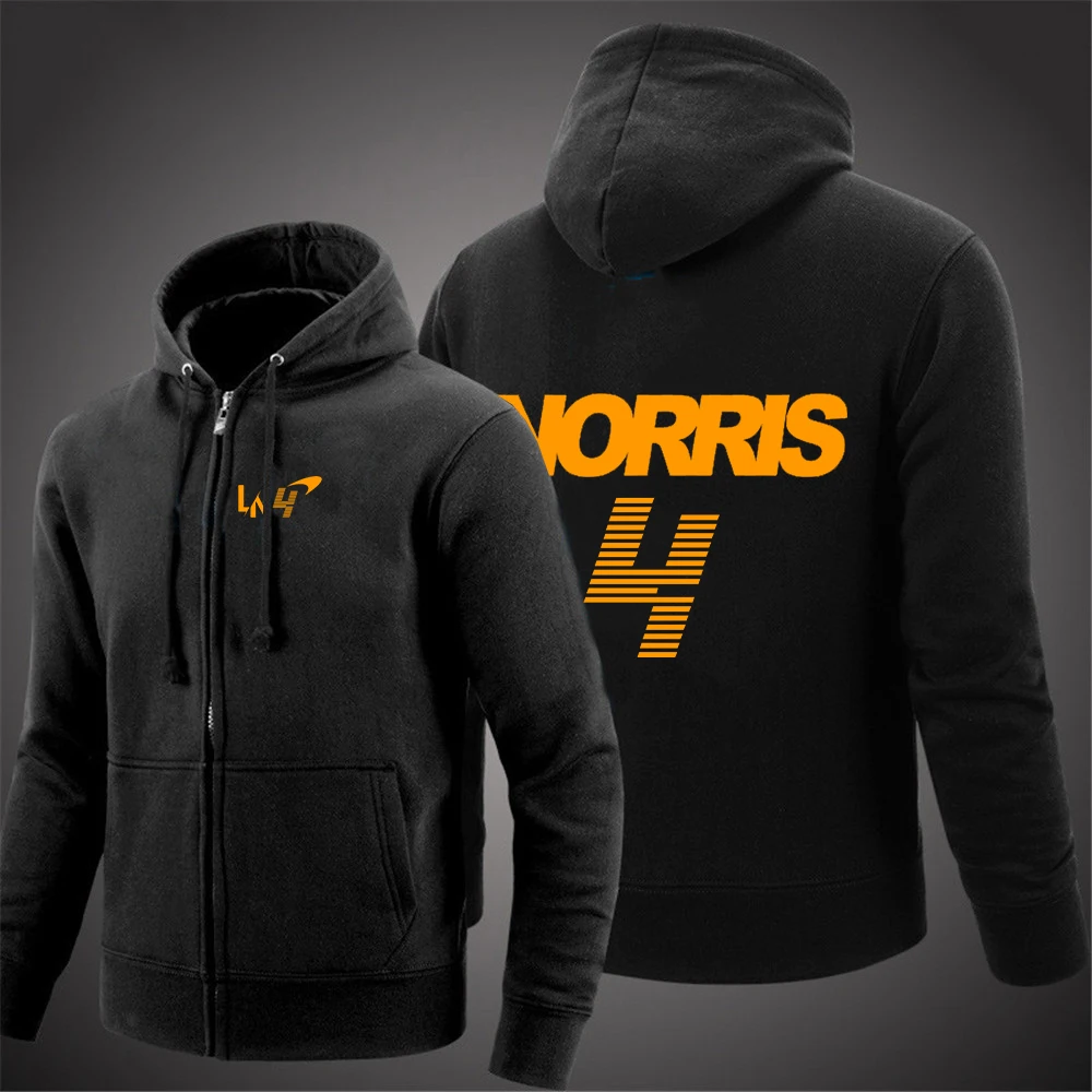

F1 McLaren Team Racing Fans 2021 Men's Lando Norris New Spring Print Zip Hoodies Harajuku Casual Jacket Hip Hop Sweatshirts Tops