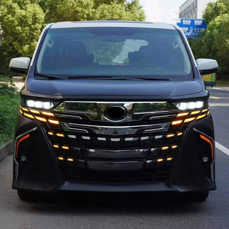 Фото Комплект обвесов серии 40 для Alphard 2015-2023: обновление бампера, капота и светодиодных фар (для серий 30 и 35) №2