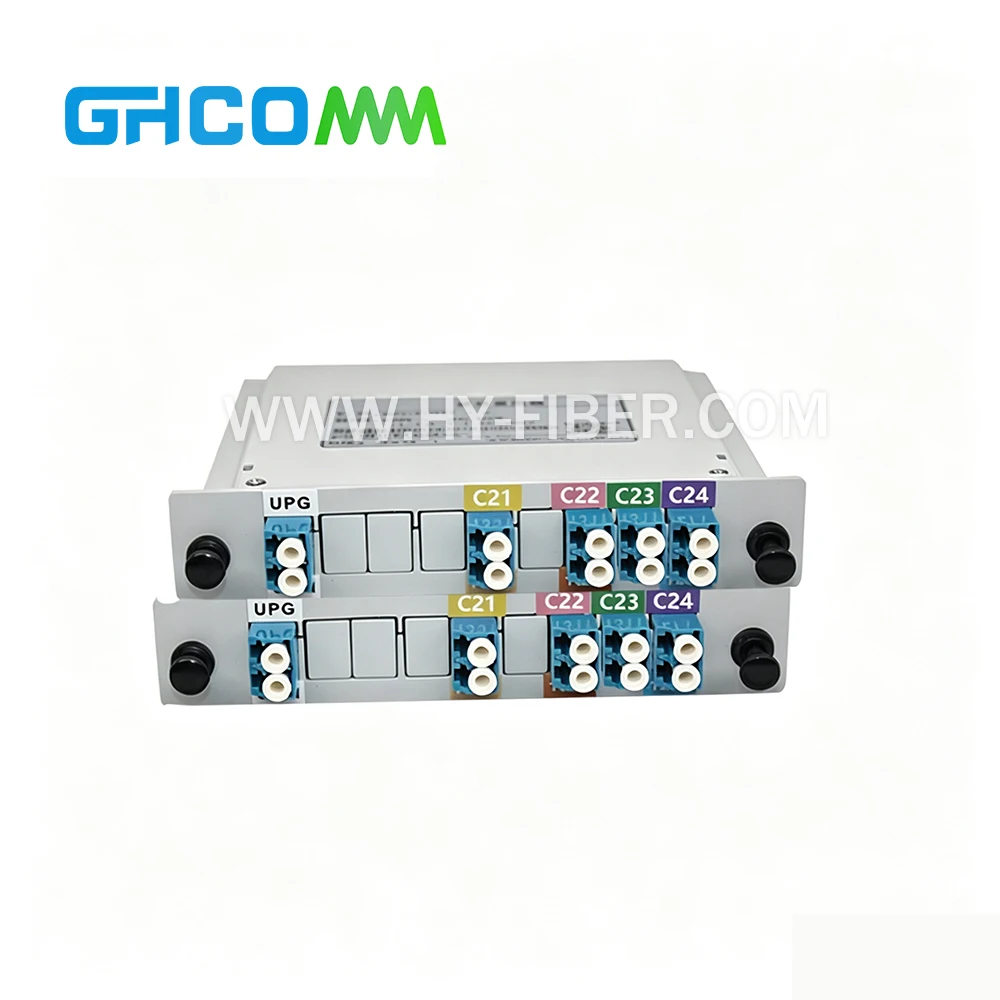 Фото 2 шт. 8-канальный до 16-канальный 100 ГГц DWDM MUX DEMUX двунаправленный одноволоконный модуль передачи/приема, пластиковый корпус LGX, разъемы LC/UPC №5