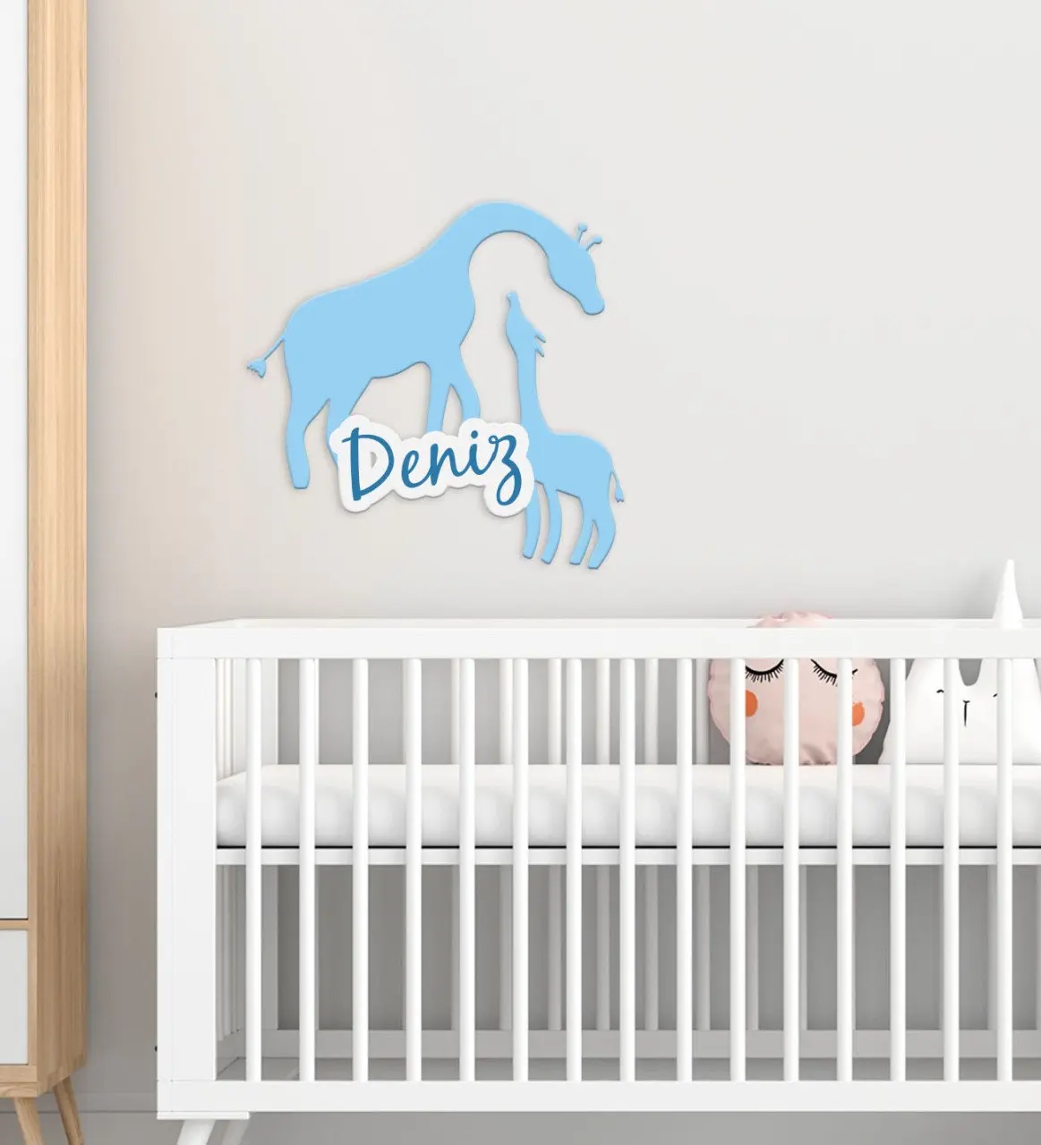 

Индивидуальный дизайн жирафов, детская комната, деревянная стена, хьюс-1