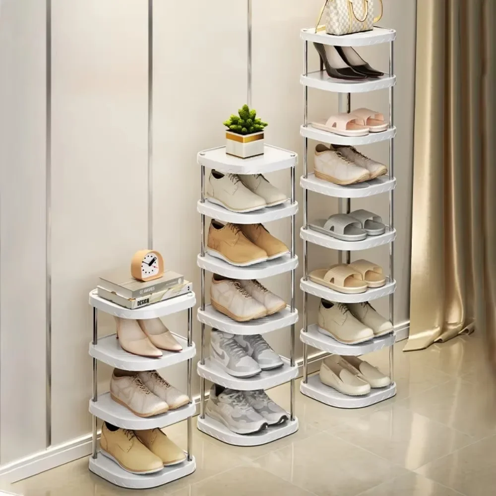 Простая Многоуровневая полка для обуви цельный Вместительный шкаф хранения