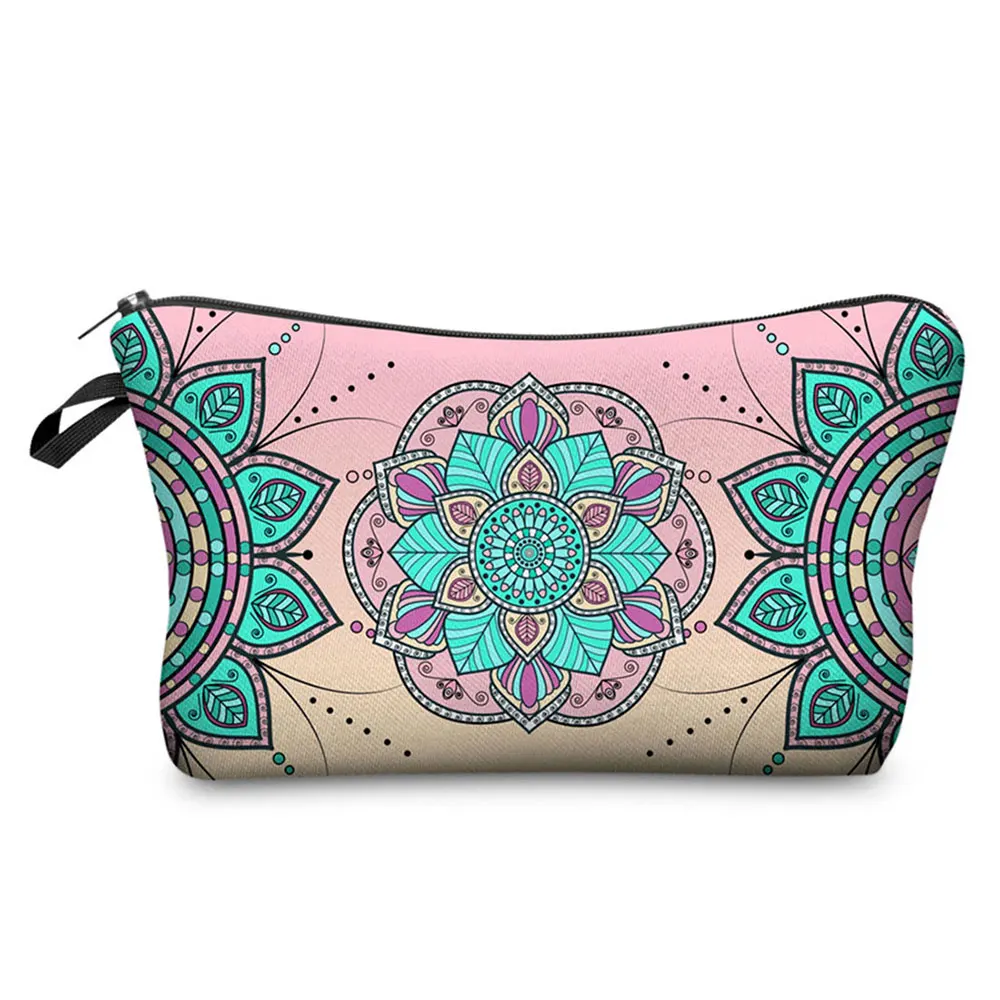 

Bohemian style Print Cosmetic Bags Mandala Pretty Pattern Fashion Women's Makeup Bag High Quality Organizer Portable Pencil Case