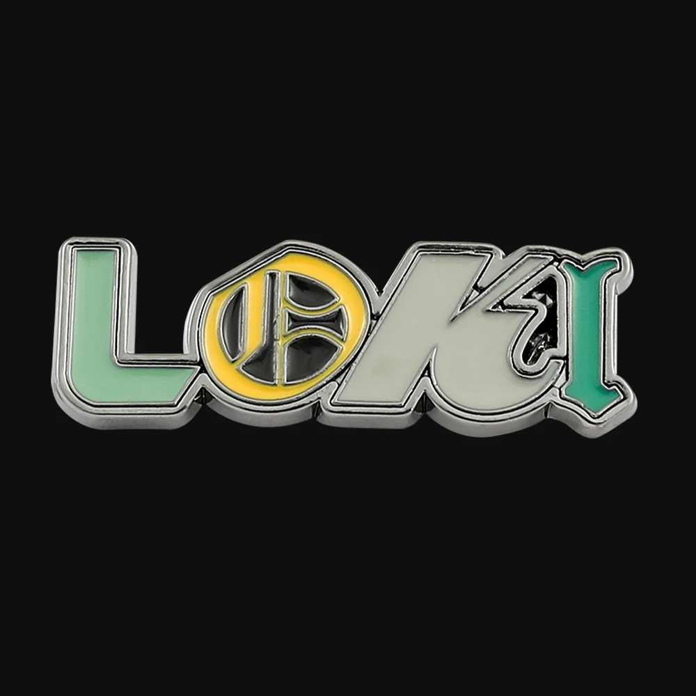 

Marvel God of Tricks Loki Avengers Superhero Loki Name Brooch Costume Backpack Pin Jewelry Accessories for Fans Gift