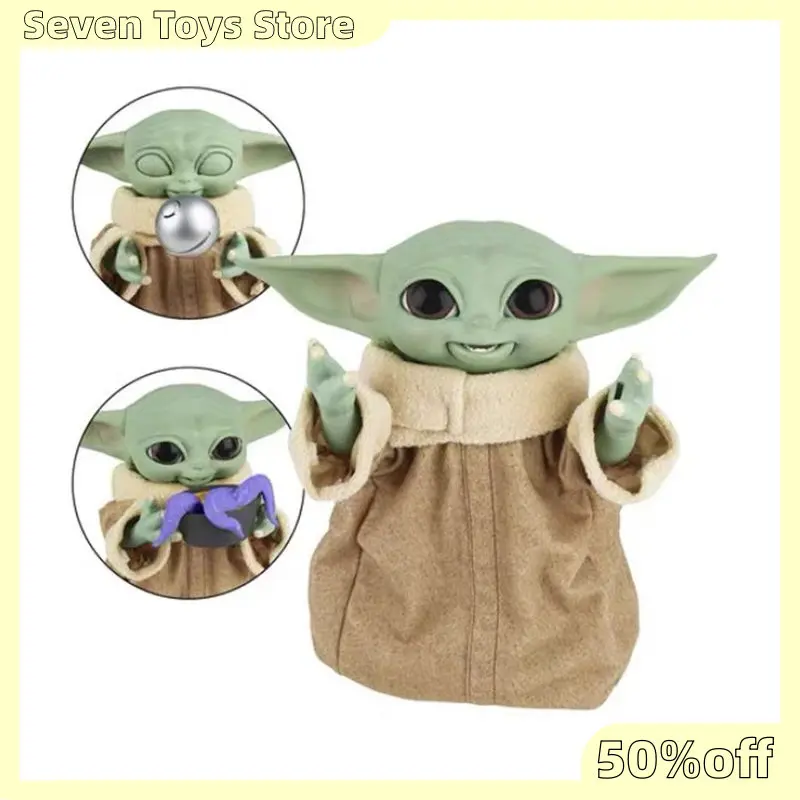 Фото Новая официальная электронная игрушка Star Wars The Mandalorian Grogu Baby Yoda со звуком и интерактивными функциями, коллекционный подарок для взрослых №4