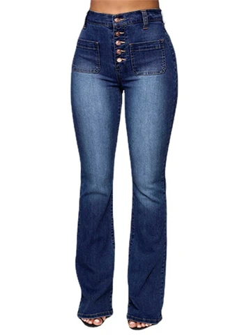 Women's Jeans Button Patch Pocket Water Wash Pants Jeans  Traf Trousers Baggy Jeans Cargo Pants Women Pantalones Mujer