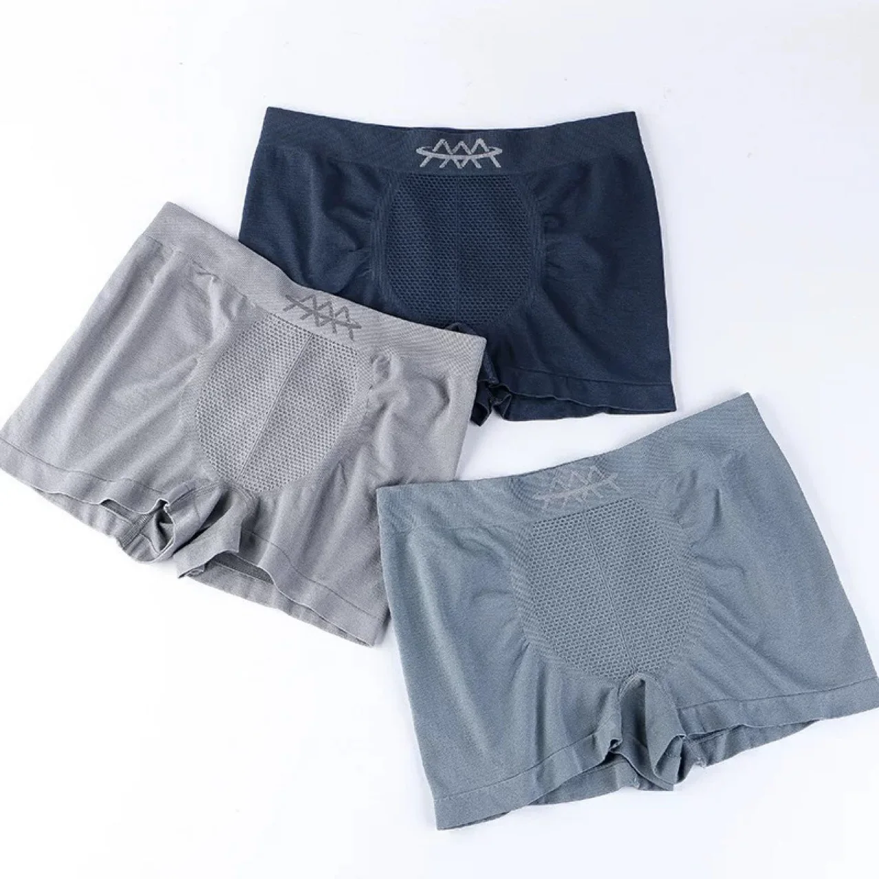 

2023 Underwear Penties Elasticity Boxers Men Breathable Trunk Boxer Shorts Man Solid Shorts Male Panties Honeycomb Underwear Men