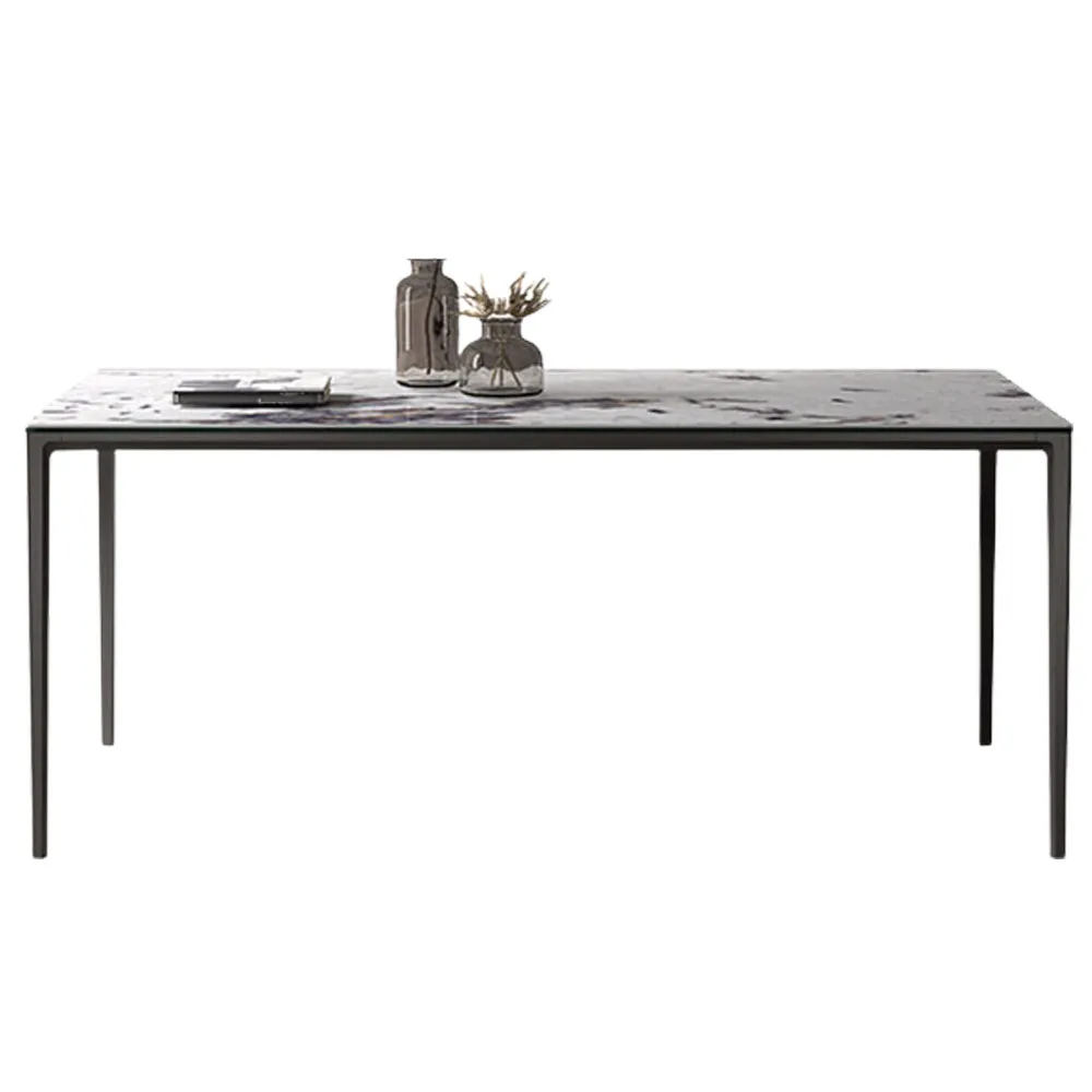 

Civil Furniture Rock Board Dining Table Rectangular Table Firm Solid Large-Sized Apartment Vogue Italian Style Minimalism