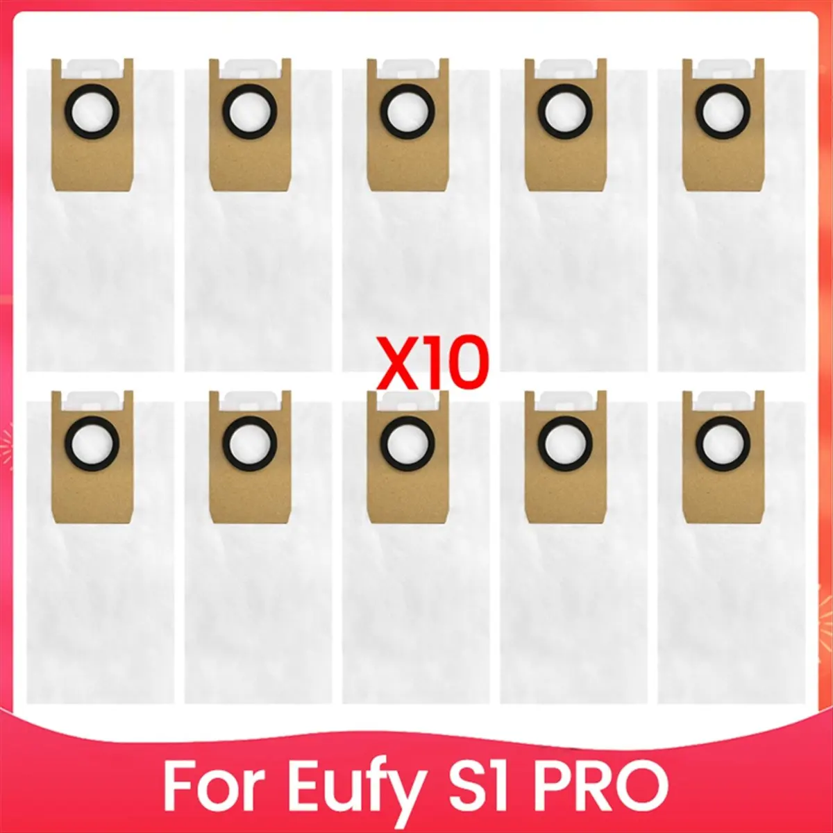 Фото Комплект из 10 пылесборников YDSC для робота-пылесоса Eufy S1 Pro и аксессуаров для мытья полов, с технологией усовершенствованной фильтрации №1