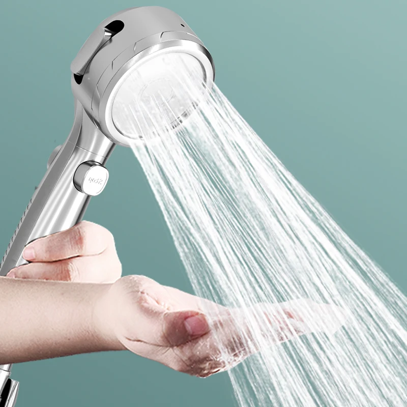 samodra temperature display shower head handheld no charging required bathroom high pressure water saving 4 modes shower head free global shipping
