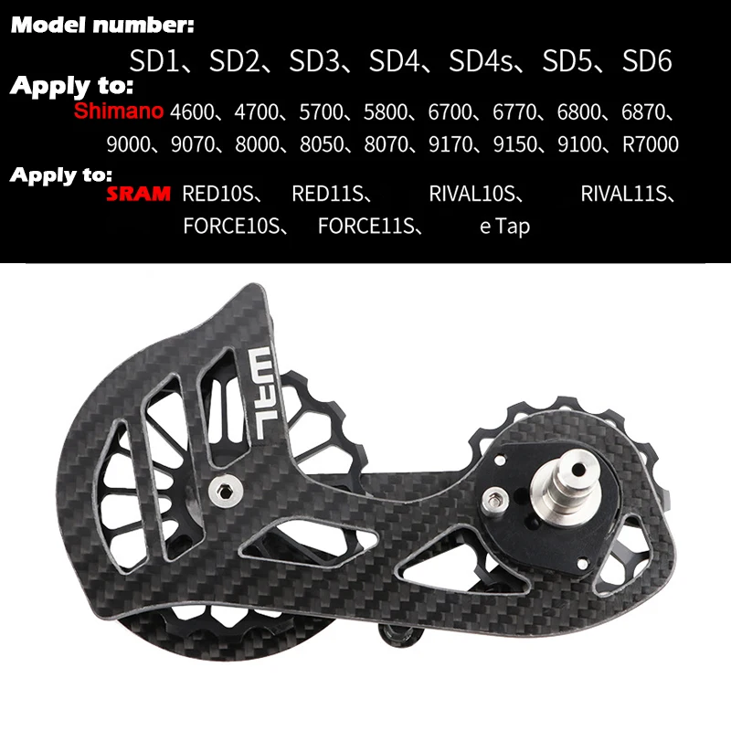 

Bicycle Carbon Fiber Ceramic Rear Derailleur 17T Pulley Guide Wheel for Shimano 6800 R7000 R8000 R9100 R9000 Bicycle Accessories