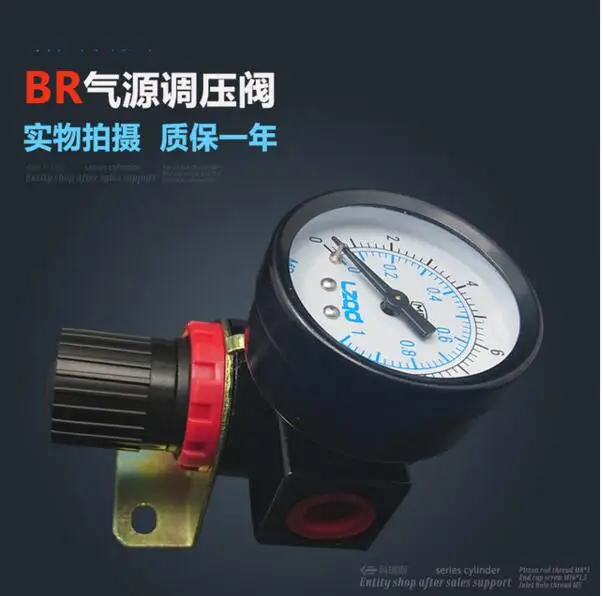 

Free Shipping BR2000 Pressure Regulator 1/4" BSPT with Gauge and Bracket 1000L/min