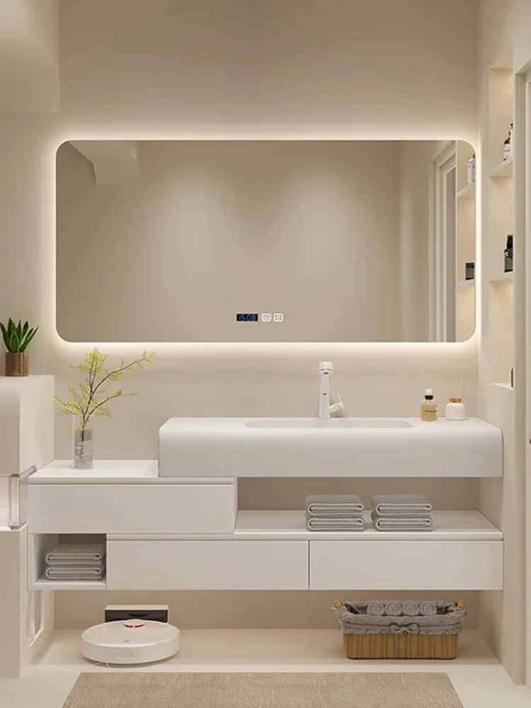 DuPont Corian Whole Washbin Bathroom Cabinet Combination Hand Washing Washstand Washbasin