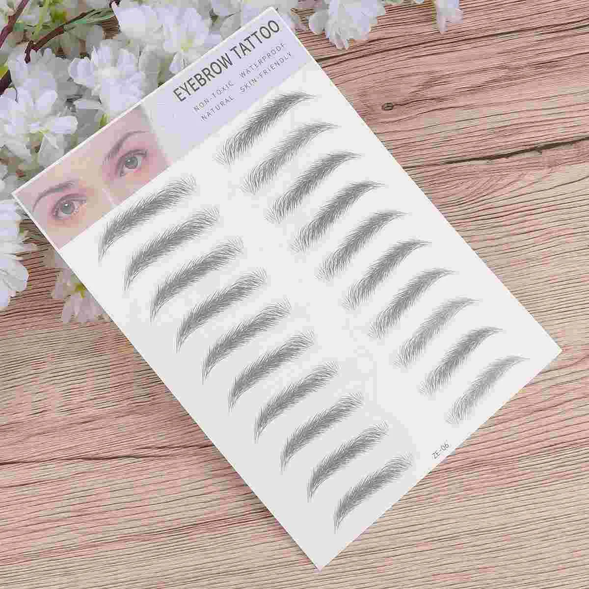

Tattoo Stickersartificial Stencils Shape Sticker Natural 3D Brow 4D Hair Authentic Waterproof Shaping