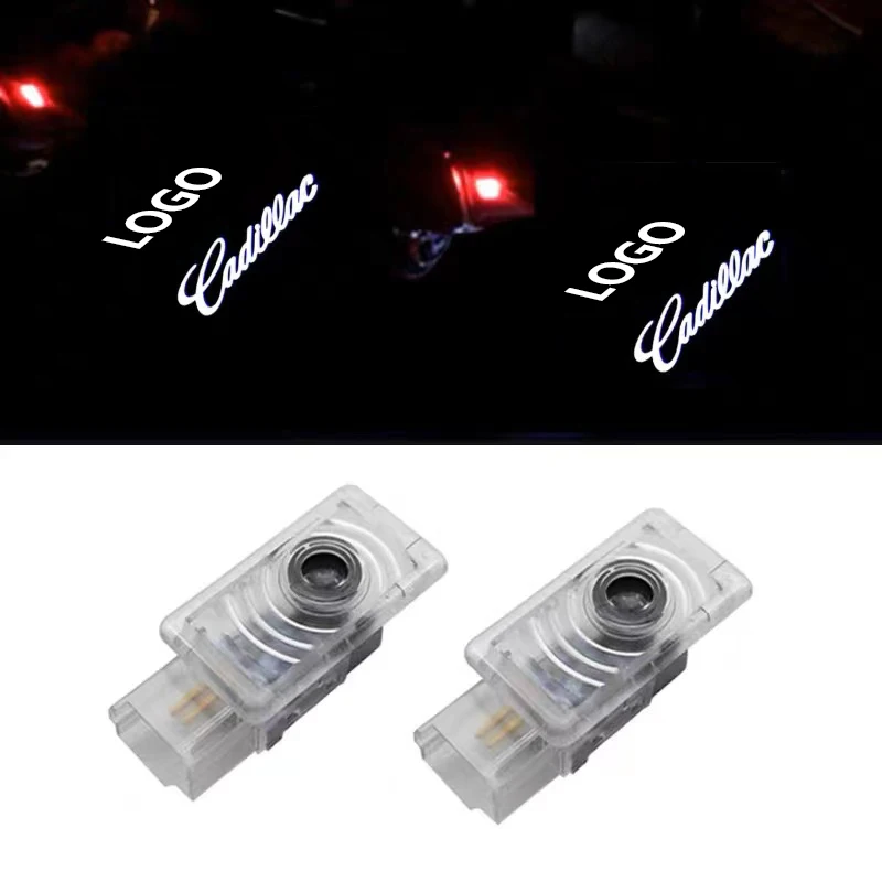 

2Pcs Led Car Door Light Auto Logo Laser HD Project Welcome Lamp Shadow Flashlight Luces Accessorie For Cadillac SRX ATS XTS CTS