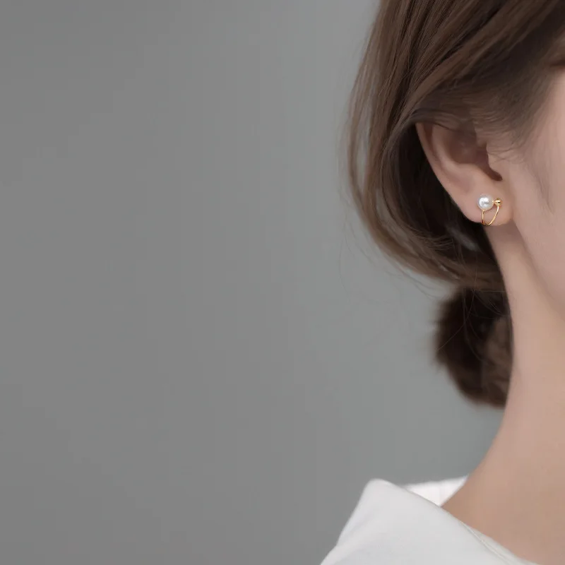 Non-Piercing Ear Clip Earrings Women's High-Grade Super Fairy Mori Style Special-Interest Design Pearl 2022 New Fashion Jewelry